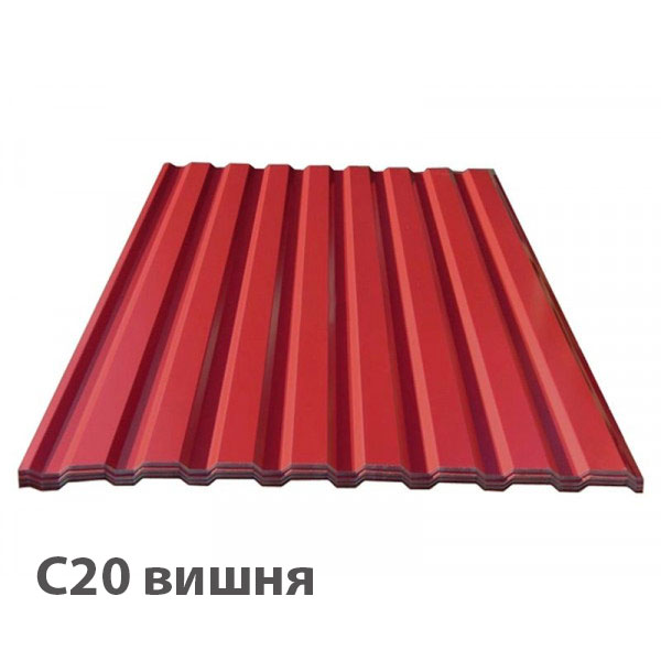 Профнастил С20 вишня